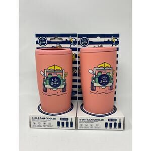 Life Is Good 4 in 1 Beverage Cooler Jeep set of 2 NEW